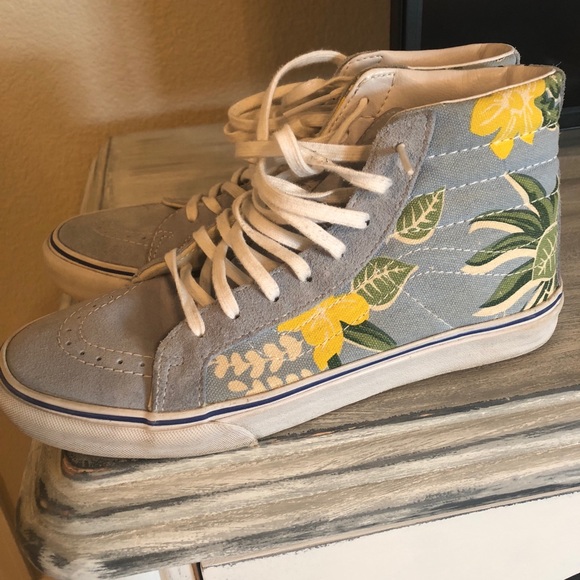 flower high top vans